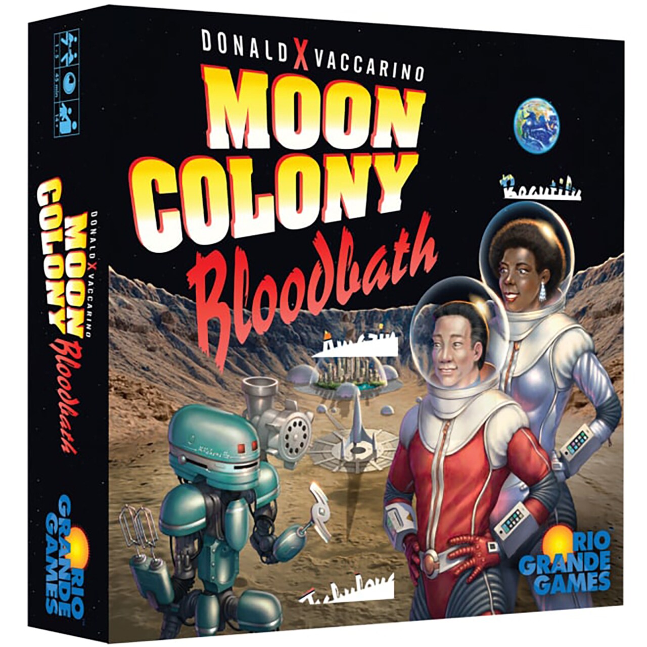 Rio Grande Games: Moon Colony Bloodbath - Strategy Card Game, Space Survival, Engine Building-Engine Losing Tableau Game, Ages 14+, 1-5 Players